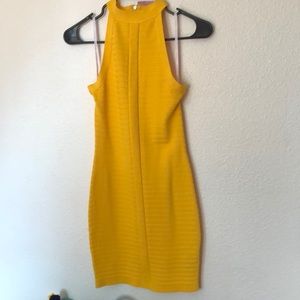 Guess Yellow Halter Dress